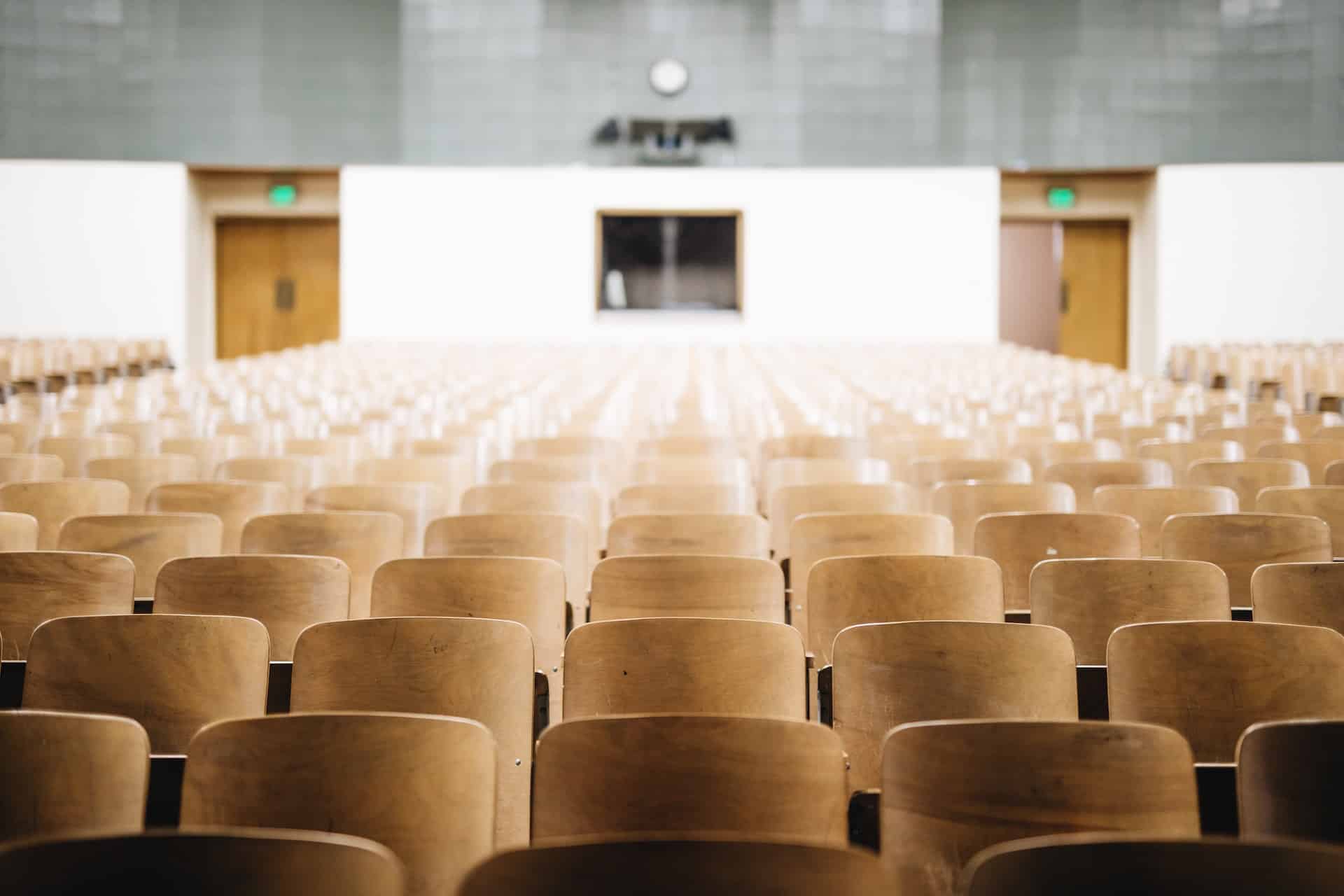 image of a classroom with empty seats