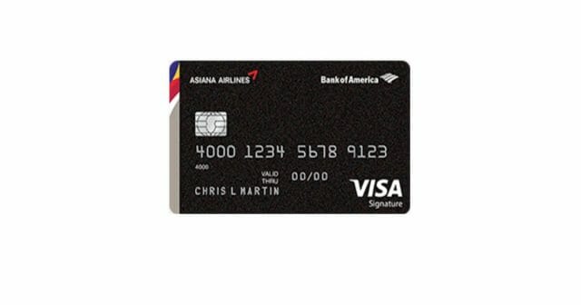 asiana airlines visa signature credit card