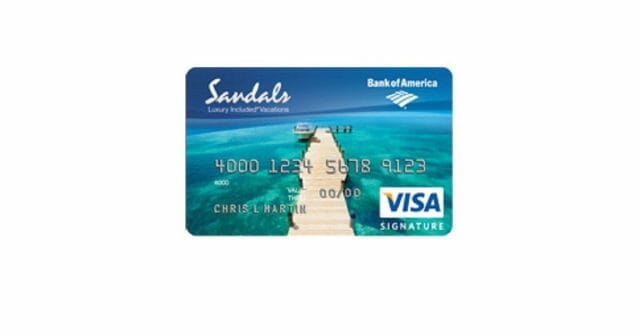 sandals visa signature credit card