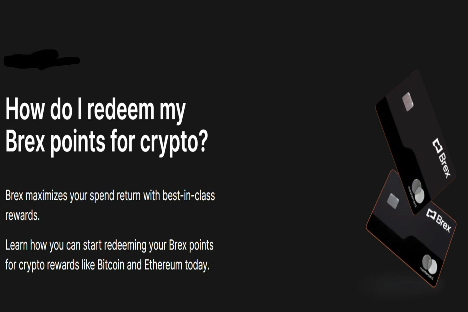 brex mastercard bitcoin rewards