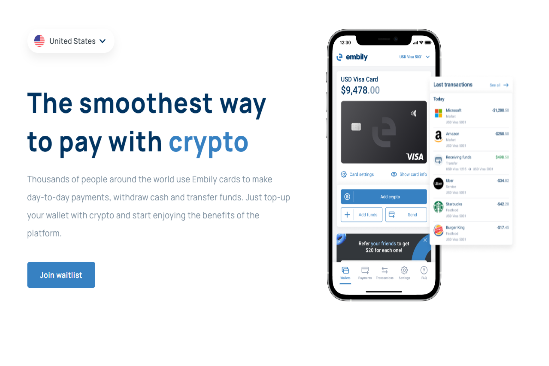 Embily USA Joins Visa’s Fintech Fast Track Program crypto