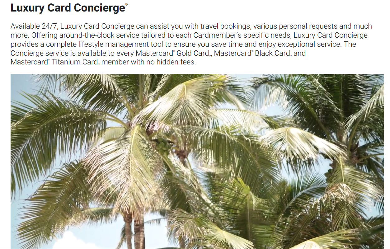 luxury card concierge