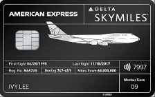 delta reserve boeing 747 limited edition amex card