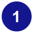 blue circle with number 1 in white centered