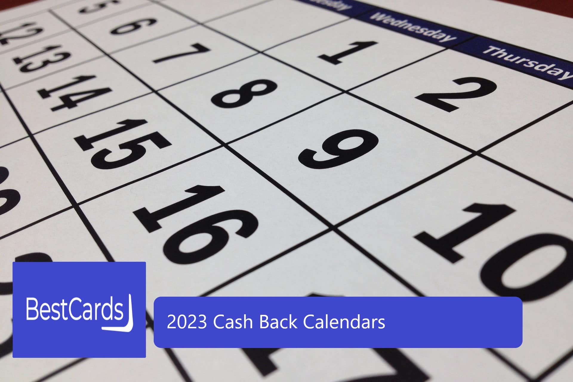 5% cash back bonus calendars for chase and discover