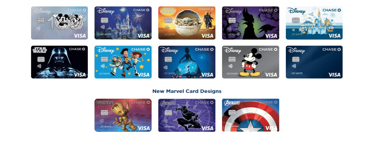 Chase Disney Visa credit card designs