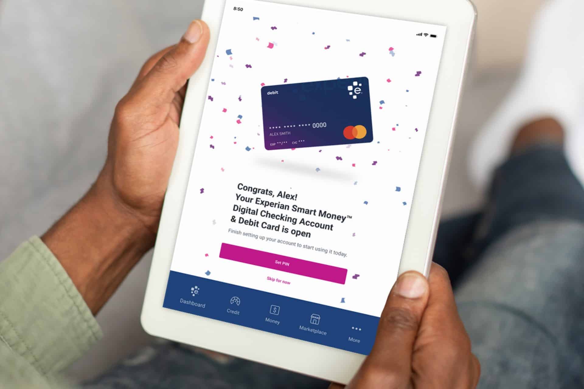Build Credit Debt-Free with the New Experian Smart Money™ Digital Checking Account & Debit Card
